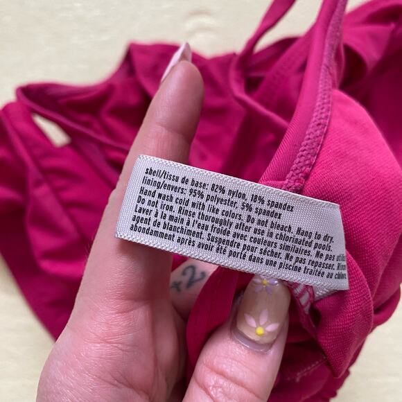 Nordstrom BP Pink Cutout One Piece Swimsuit, Size XS - Picture 8 of 8